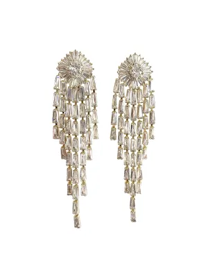 Glam Statement Earrings - Gold