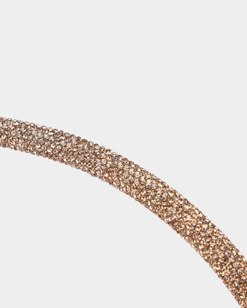 Glitter Crescent Purse in Gold