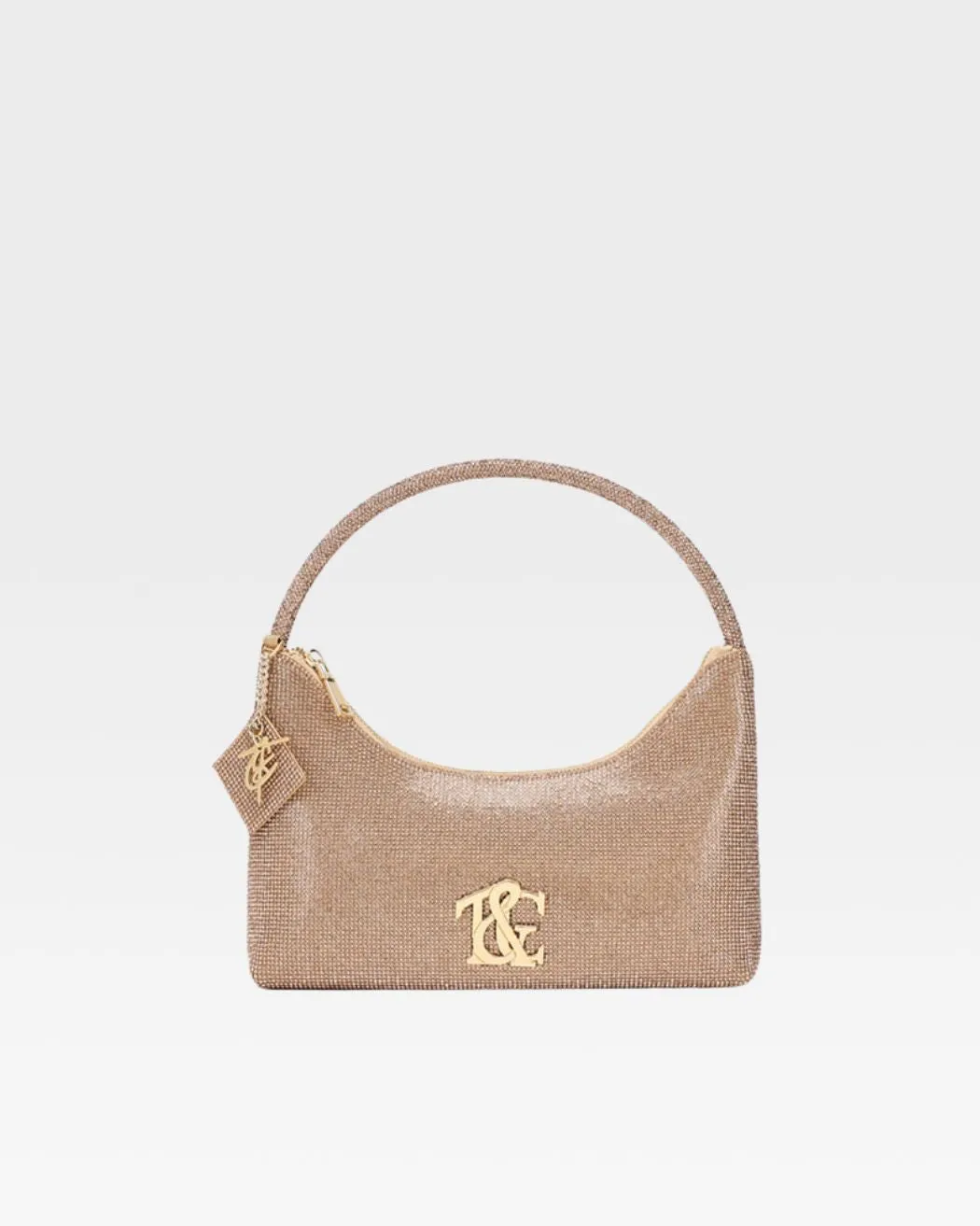 Glitter Crescent Purse in Gold