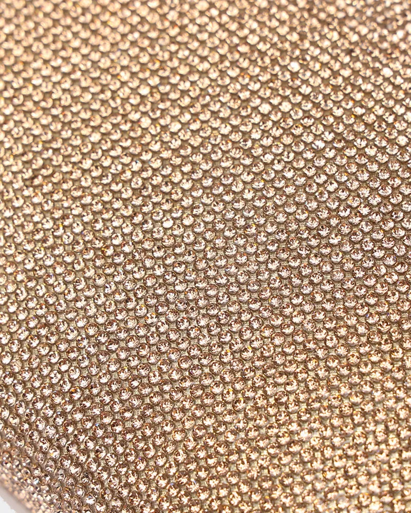 Glitter Crescent Purse in Gold