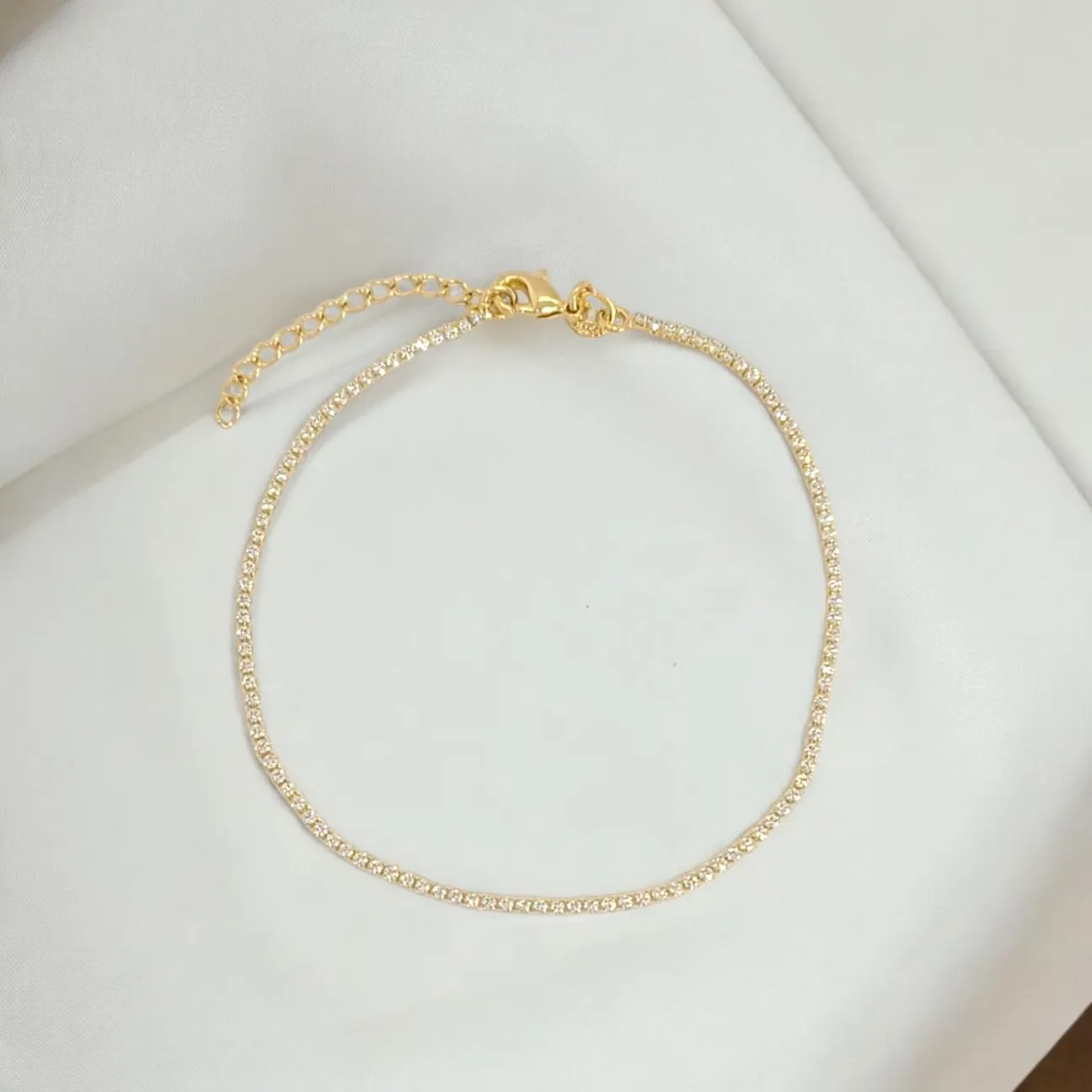 Gold Filled Tennis Bracelet- 1mm