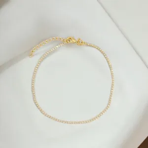 Gold Filled Tennis Bracelet- 1mm