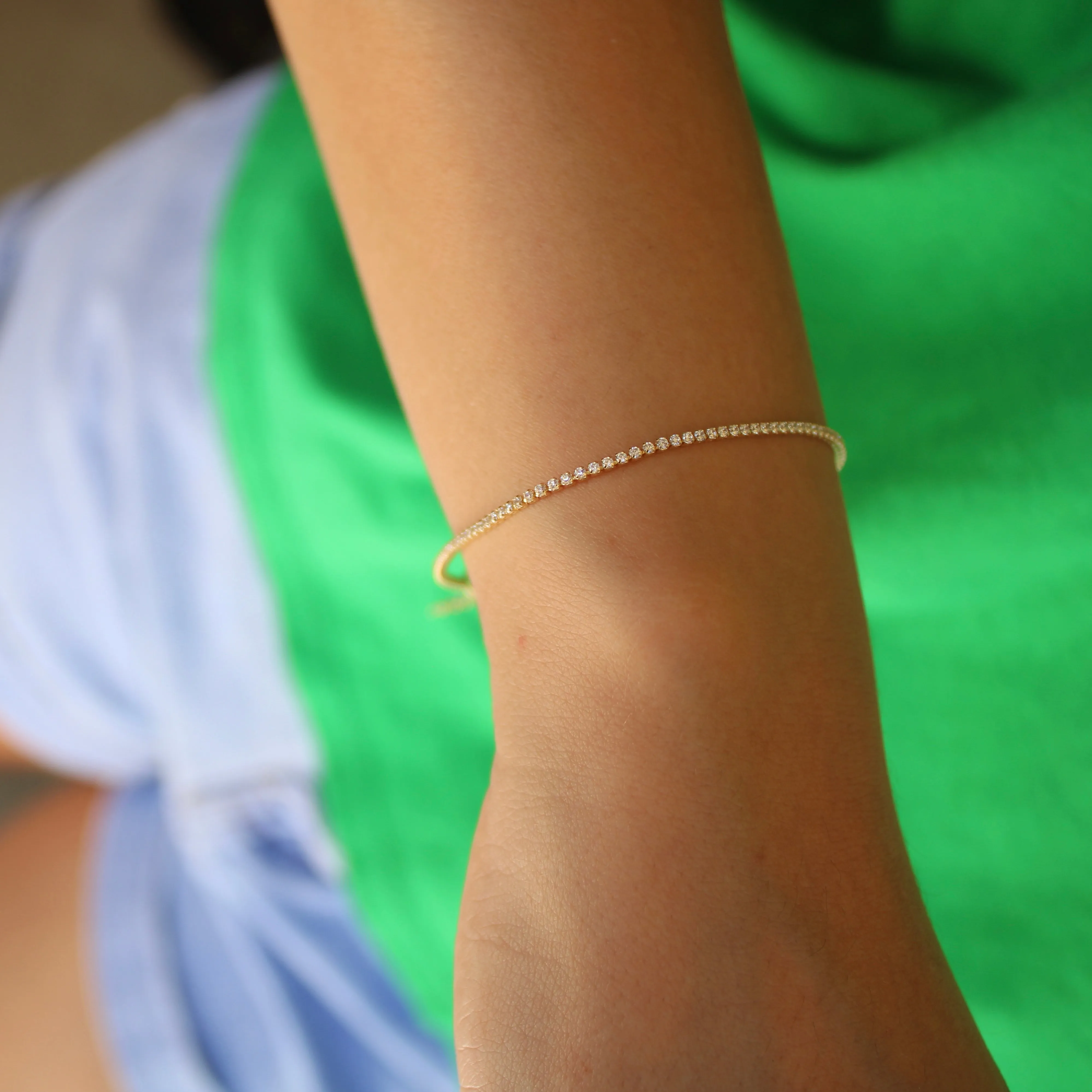 Gold Filled Tennis Bracelet- 1mm