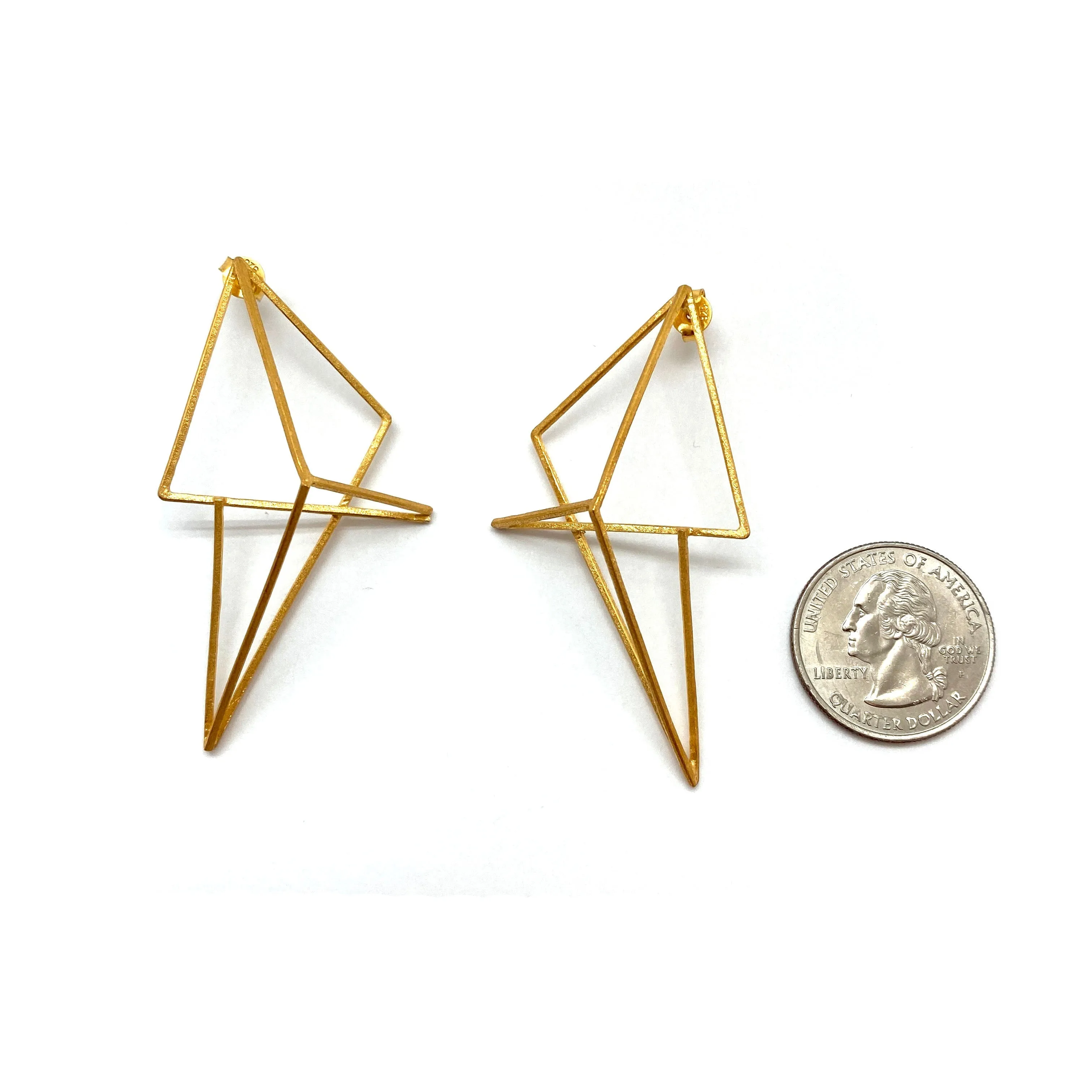 Gold Geometric Statement Earrings