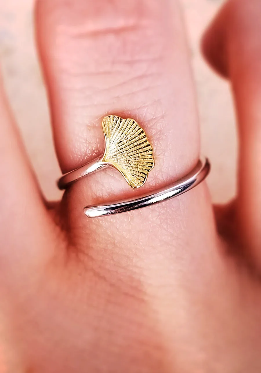 Golden Ginkgo Ring