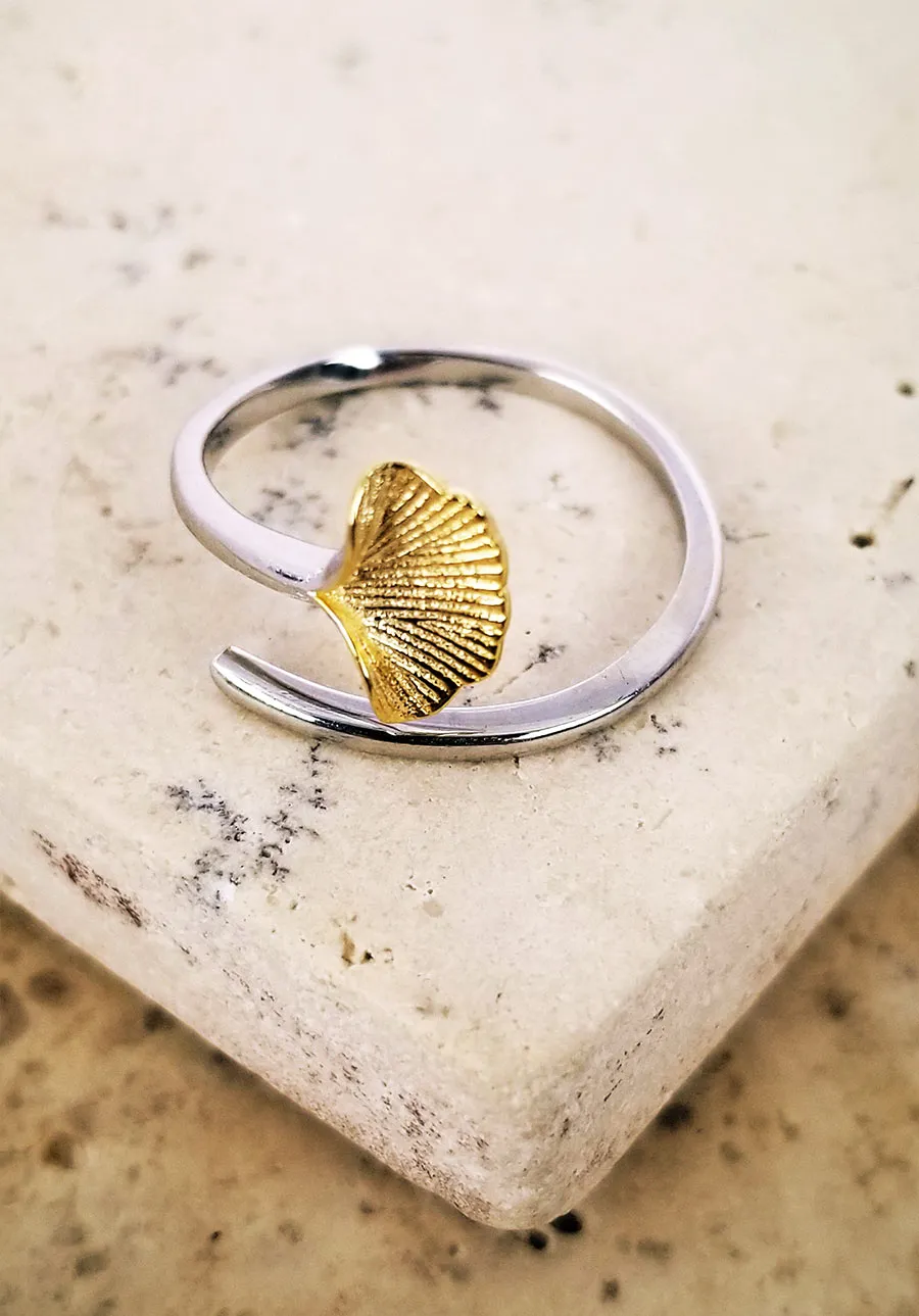 Golden Ginkgo Ring