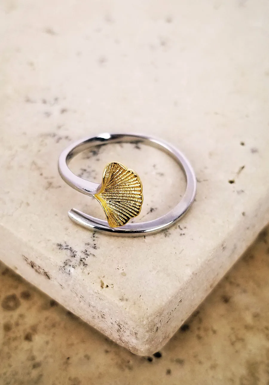 Golden Ginkgo Ring