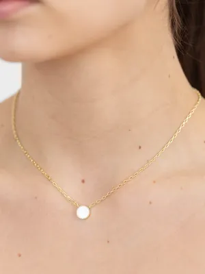 gorjana Rose Marble Coin Necklace