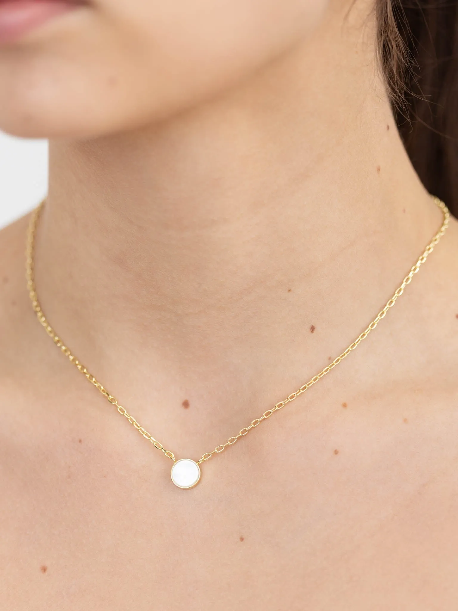 gorjana Rose Marble Coin Necklace
