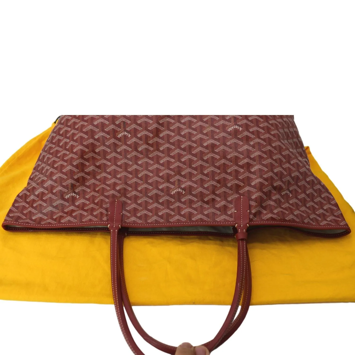 GOYARD Saint Louis GM Canvas Tote Shoulder Bag Red