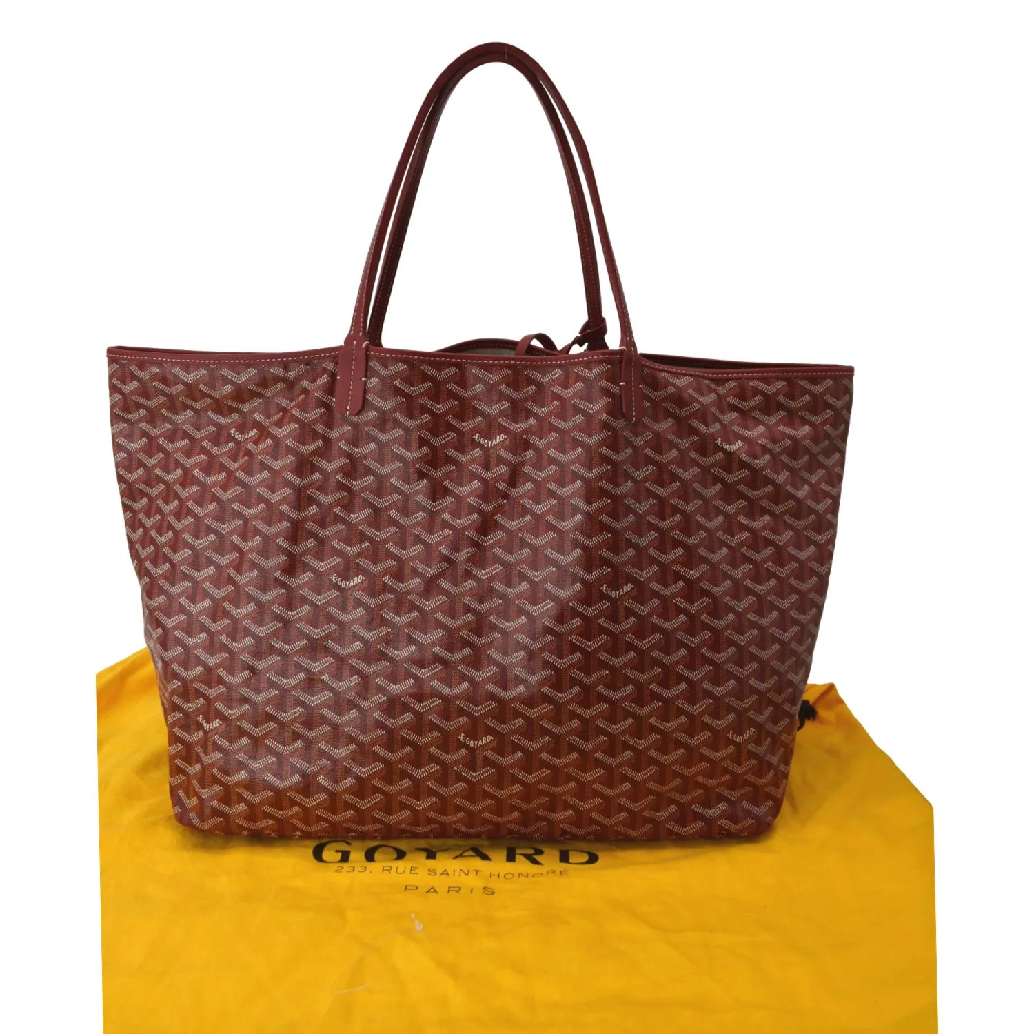 GOYARD Saint Louis GM Canvas Tote Shoulder Bag Red