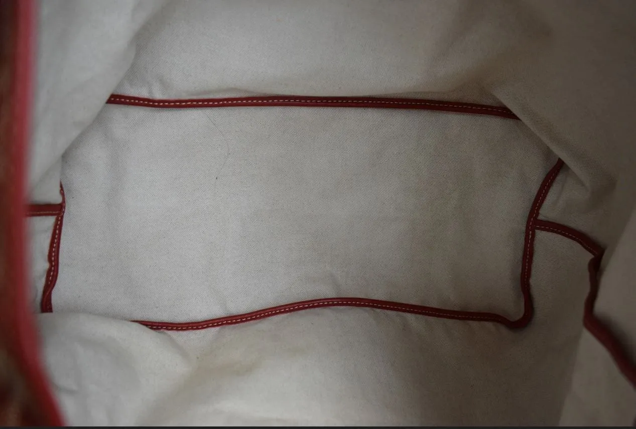 GOYARD Saint Louis GM Canvas Tote Shoulder Bag Red