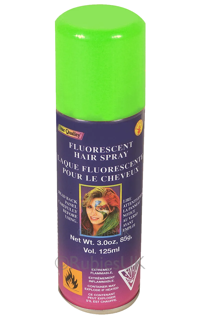 Green Fluorescent Hair Spray