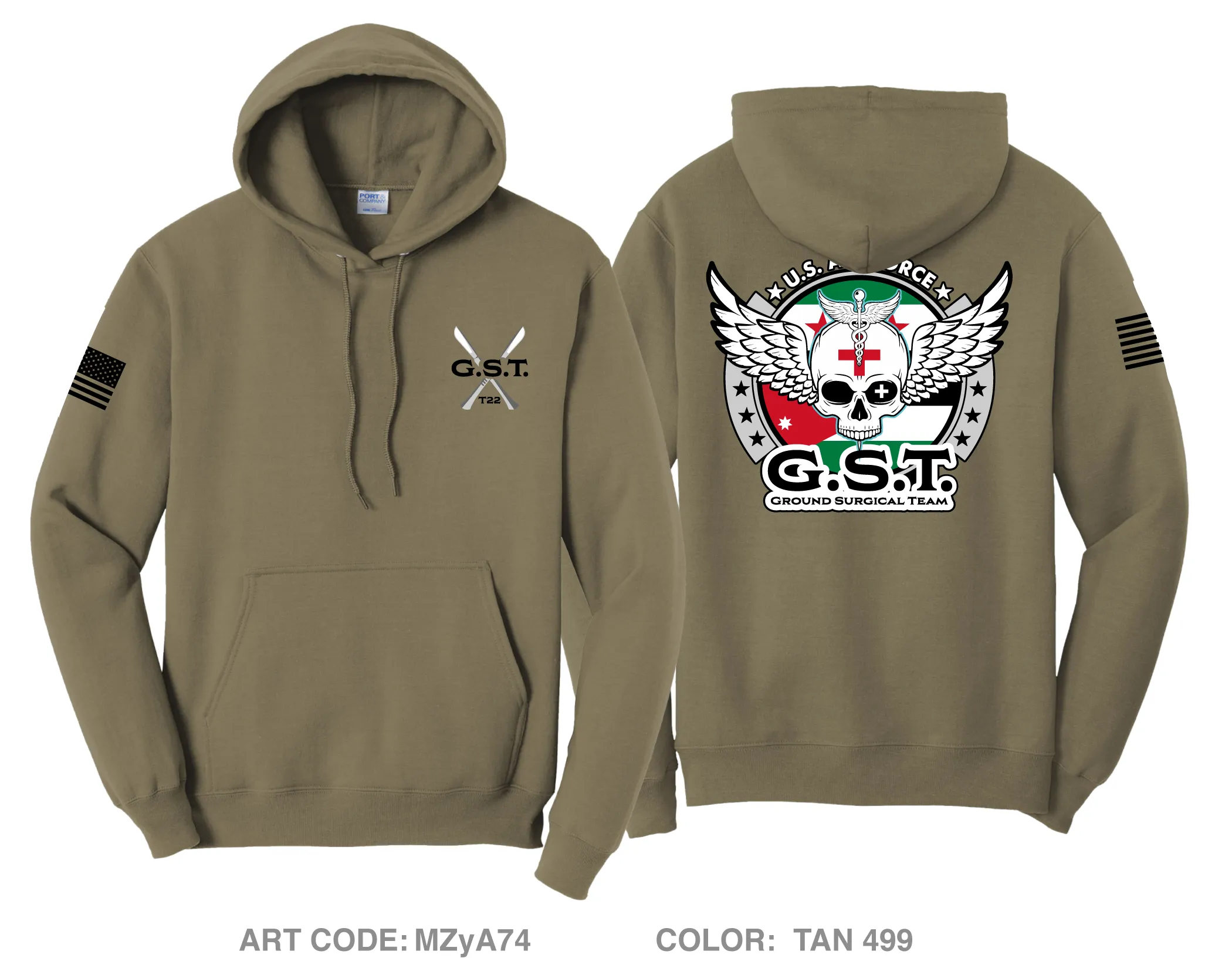 Ground Surgical Team Comfort Unisex Hooded Sweatshirt - MZyA74