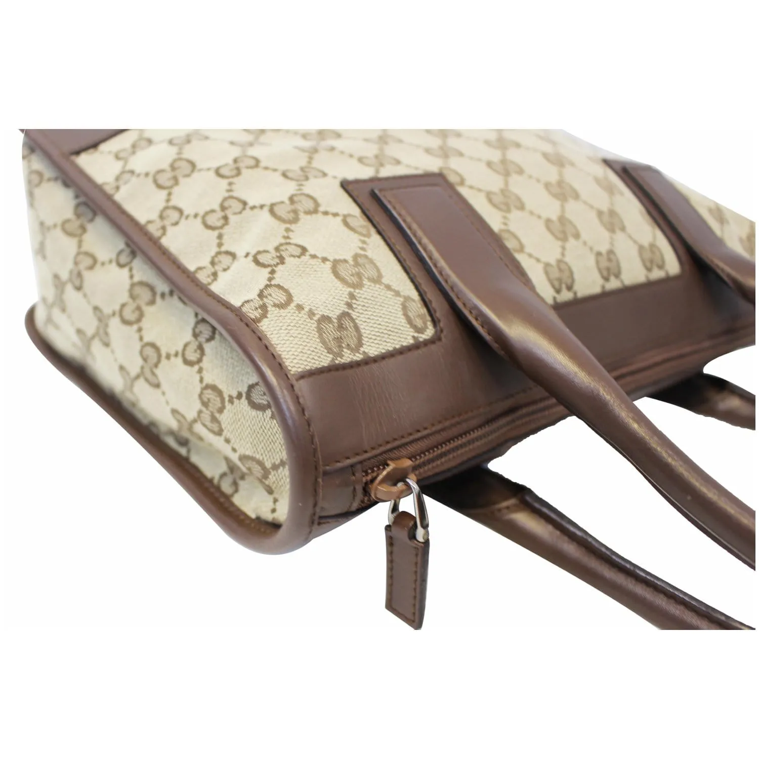 GUCCI GG Supreme Canvas Tote Bag Brown
