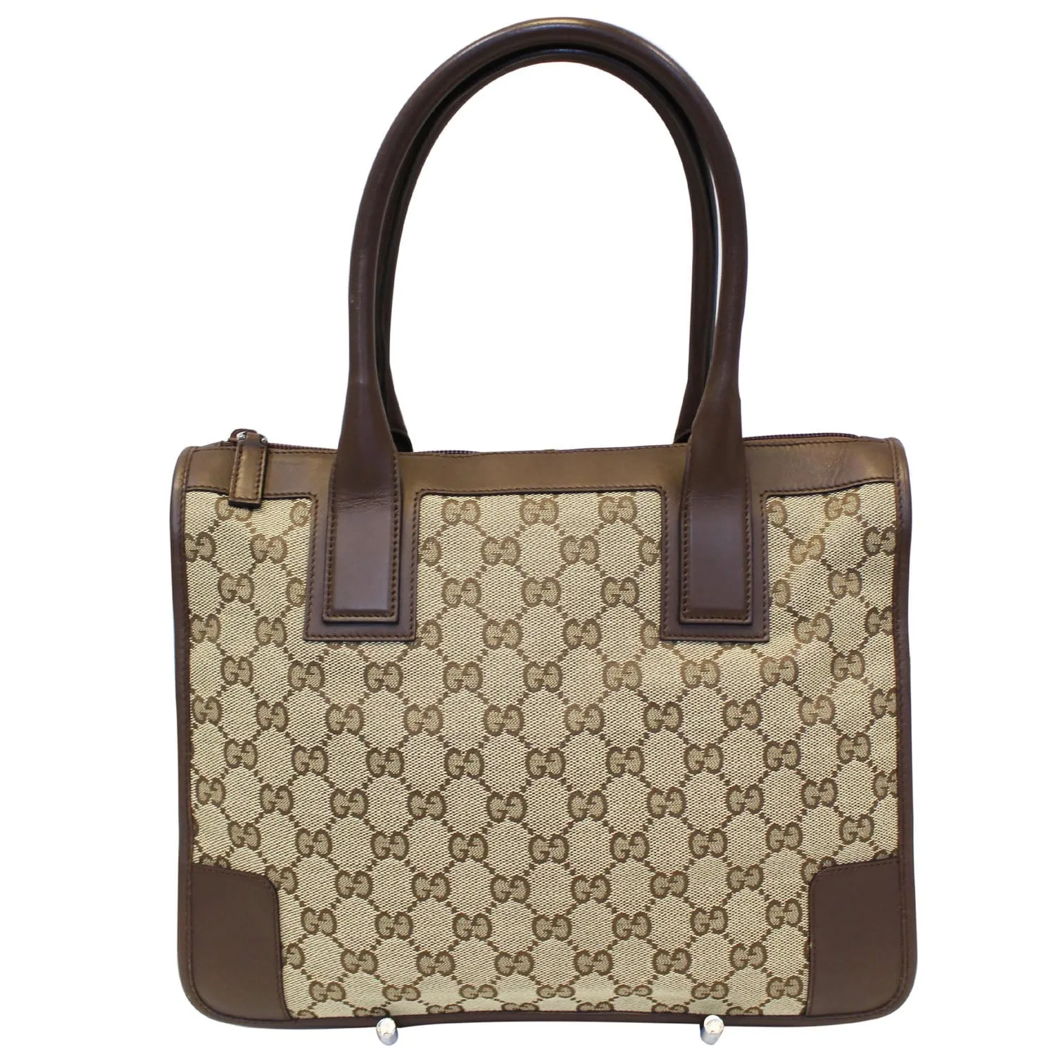 GUCCI GG Supreme Canvas Tote Bag Brown