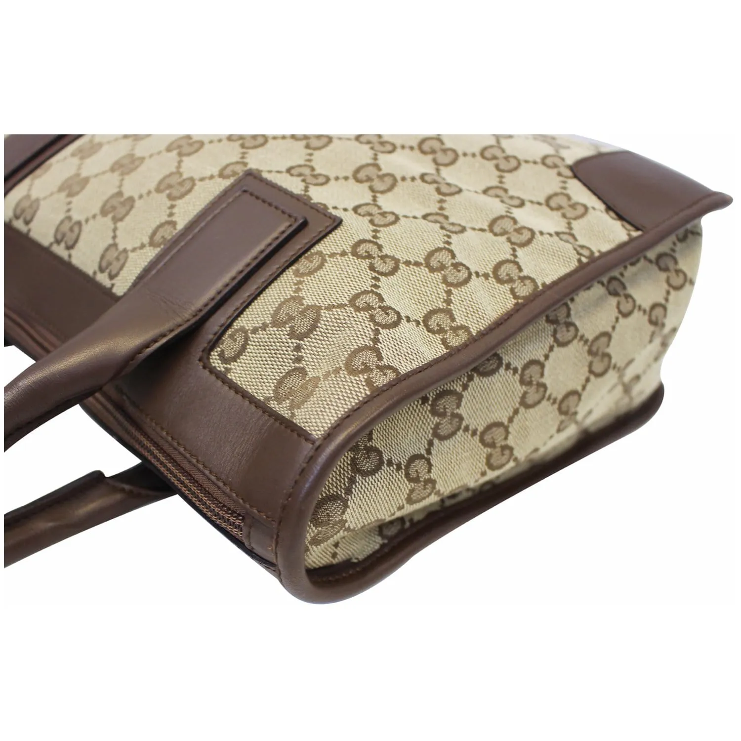 GUCCI GG Supreme Canvas Tote Bag Brown