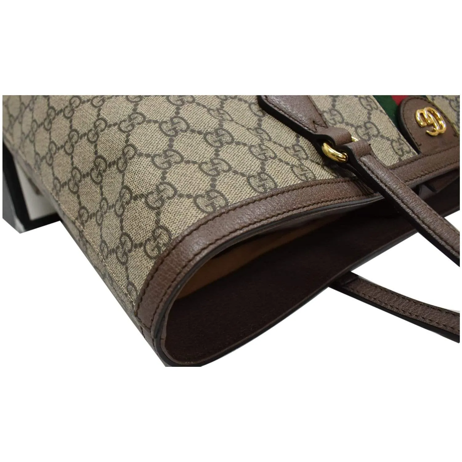 GUCCI Ophidia Medium GG Supreme Canvas Tote Bag Beige 631685