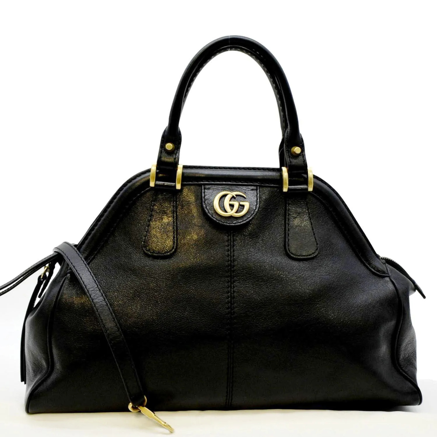 GUCCI Re(Belle) Calfskin Leather Tote Bag Black  516459