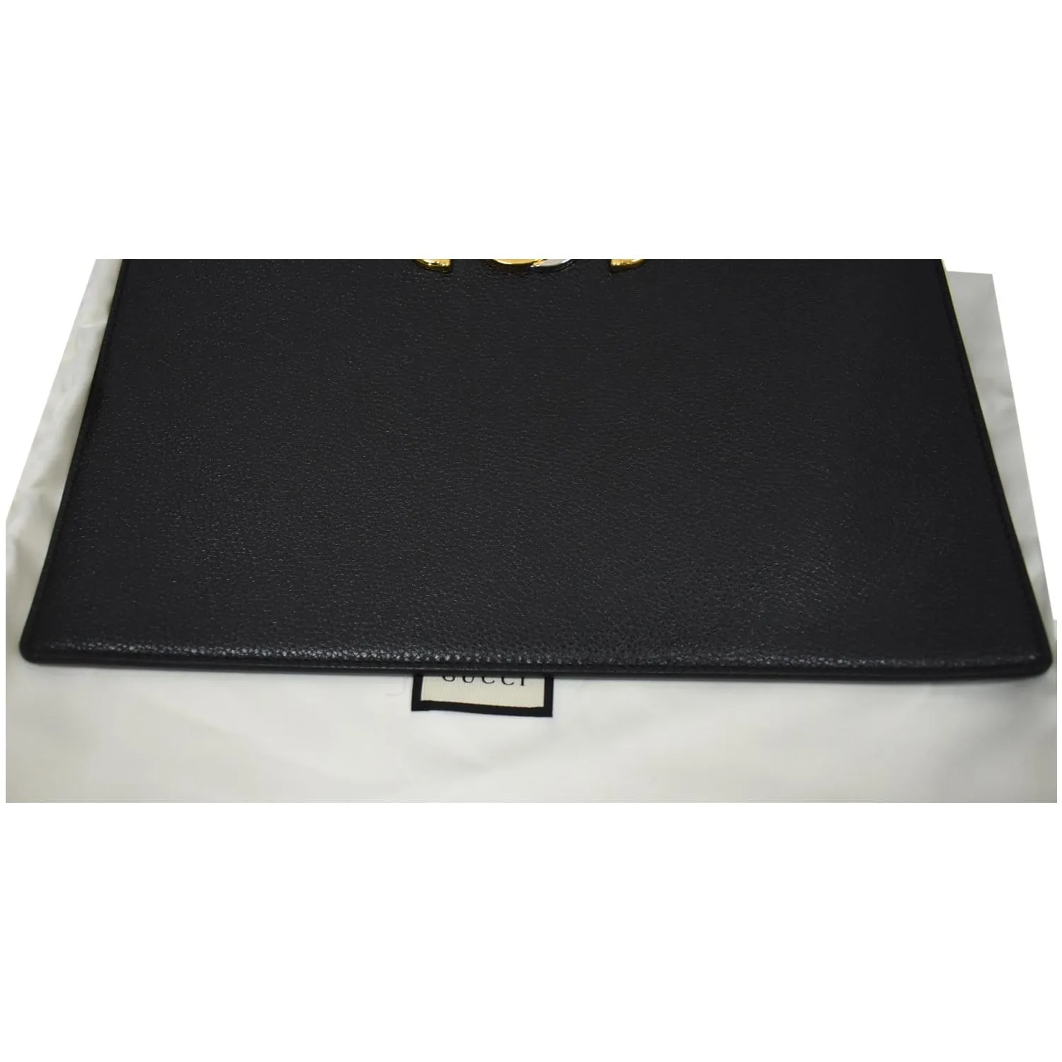 GUCCI Zumi Grainy Leather Pouch Black 570728 - 25% OFF