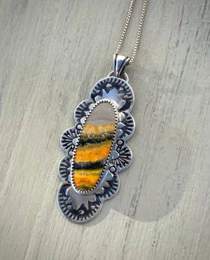 Hand Stamped Bumblebee Jasper