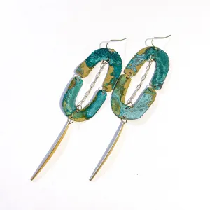 Handcut Brass Statement Earrings