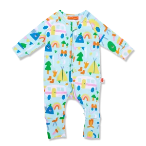 Happy Campers Long Sleeve Romper