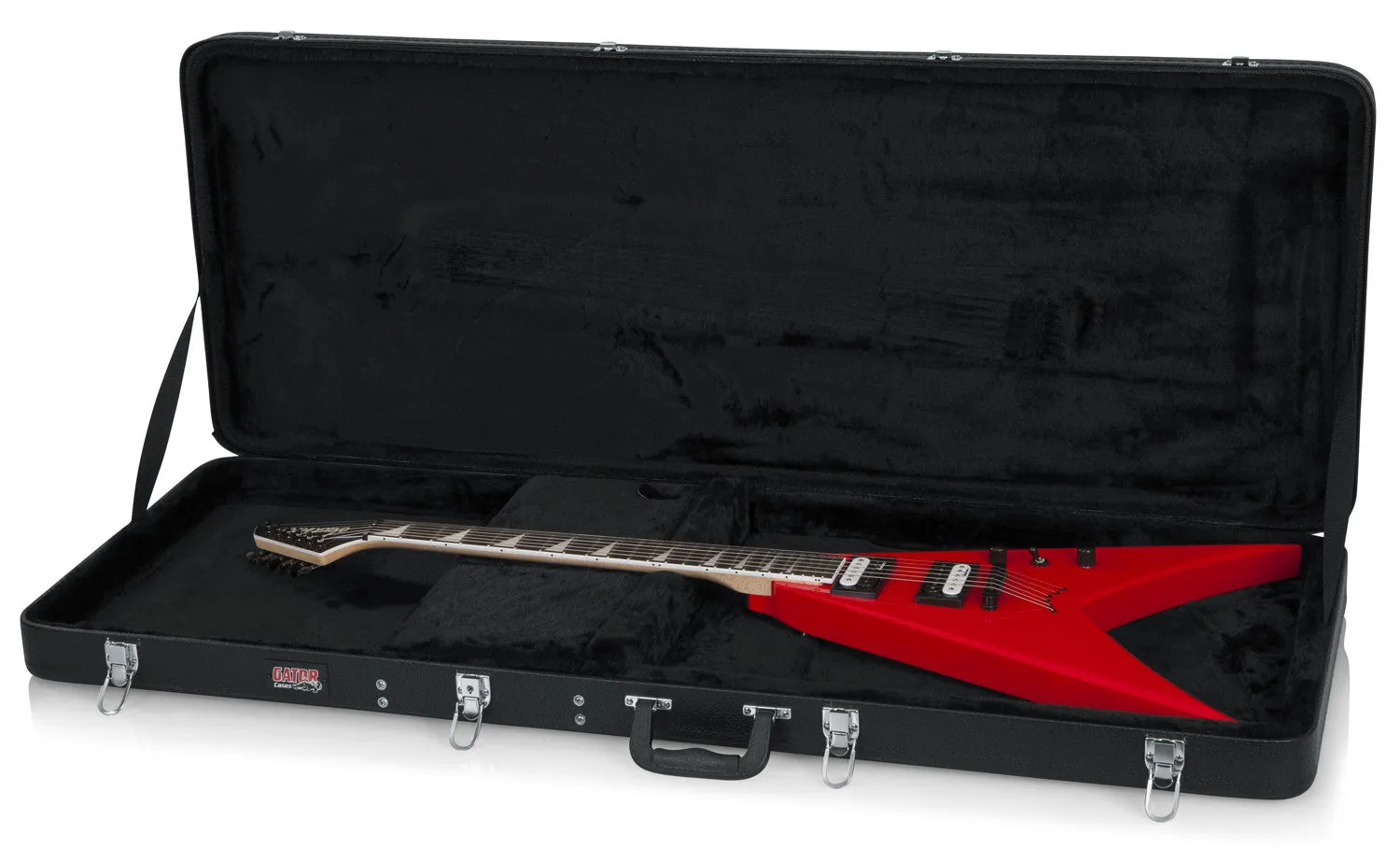 Hard-Shell Wood Case for Extreme Guitars like Flying V or Explorer