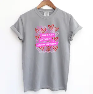 Hearts Support Women in Ag ComfortWash/ComfortColor T-Shirt (S-4XL) - Multiple Colors!