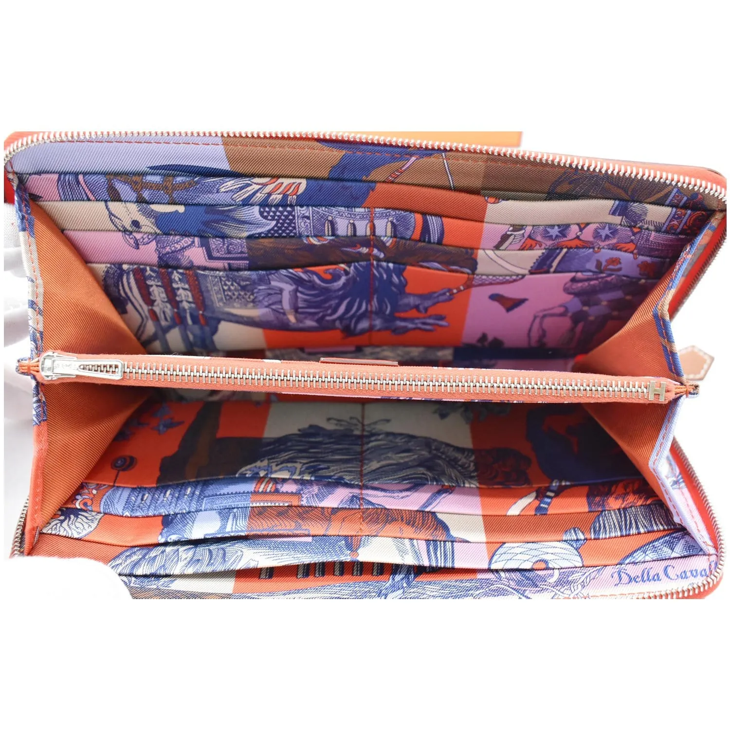 HERMES Silk'In Classique Epsom Leather Long Wallet Capucine-15% OFF