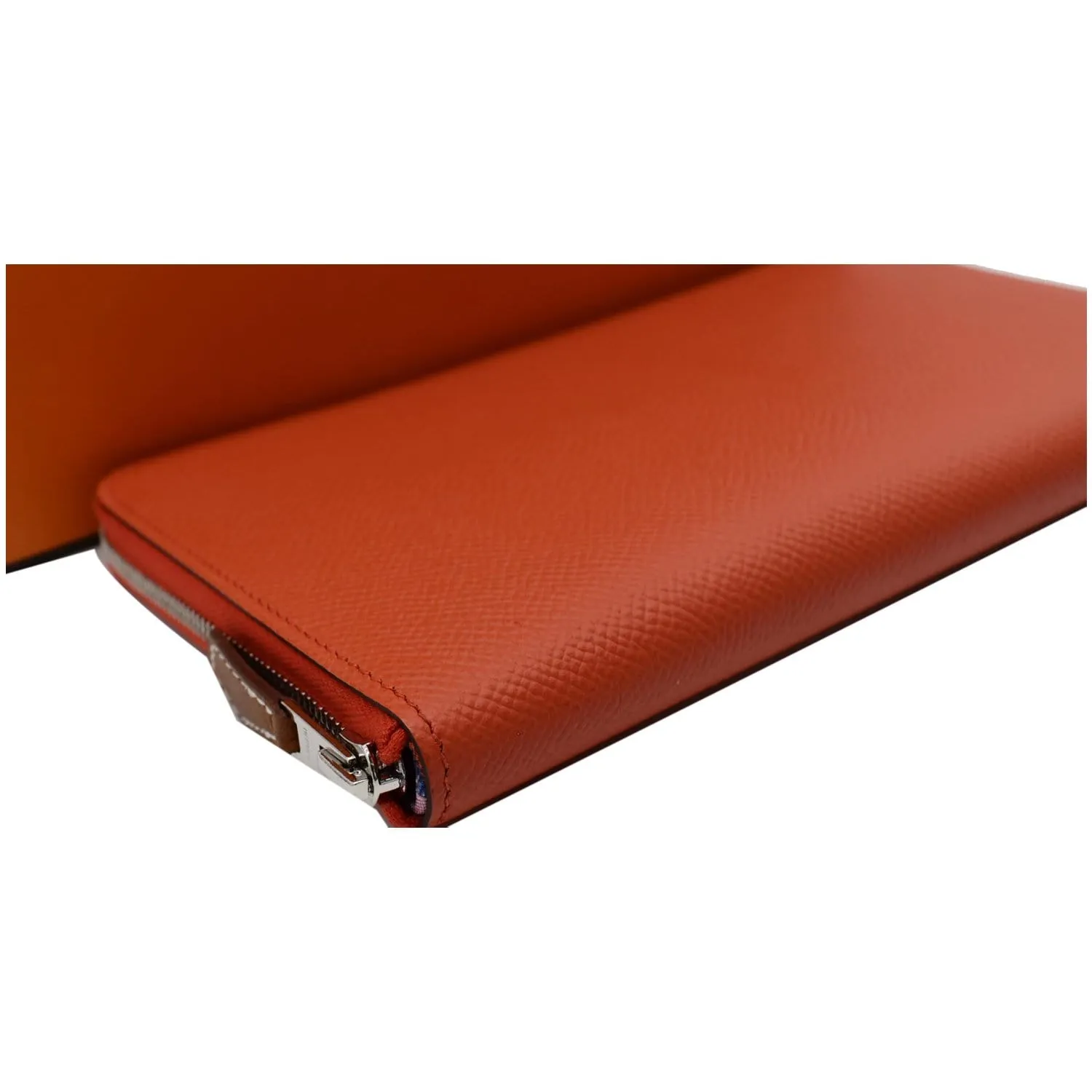 HERMES Silk'In Classique Epsom Leather Long Wallet Capucine-15% OFF