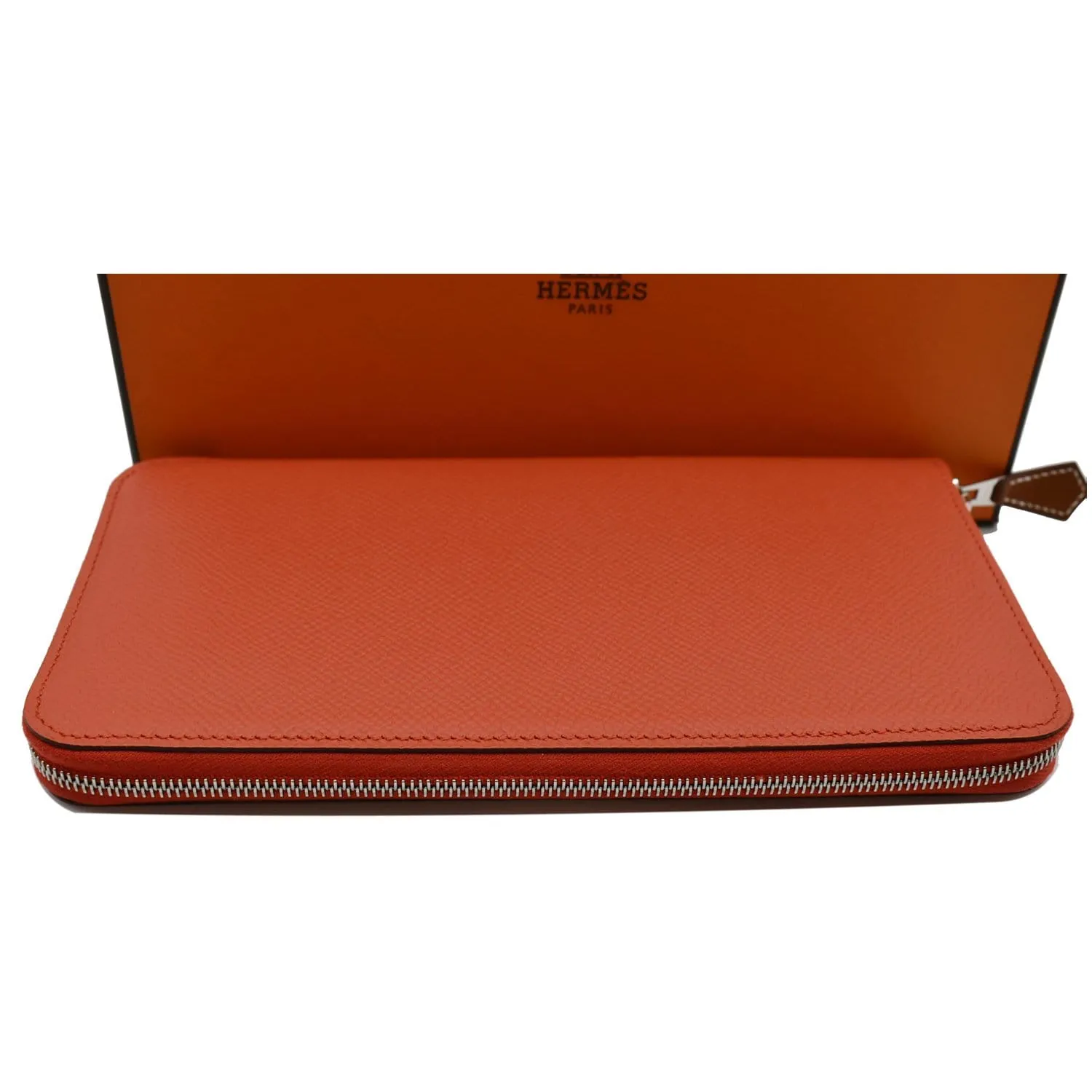 HERMES Silk'In Classique Epsom Leather Long Wallet Capucine-15% OFF