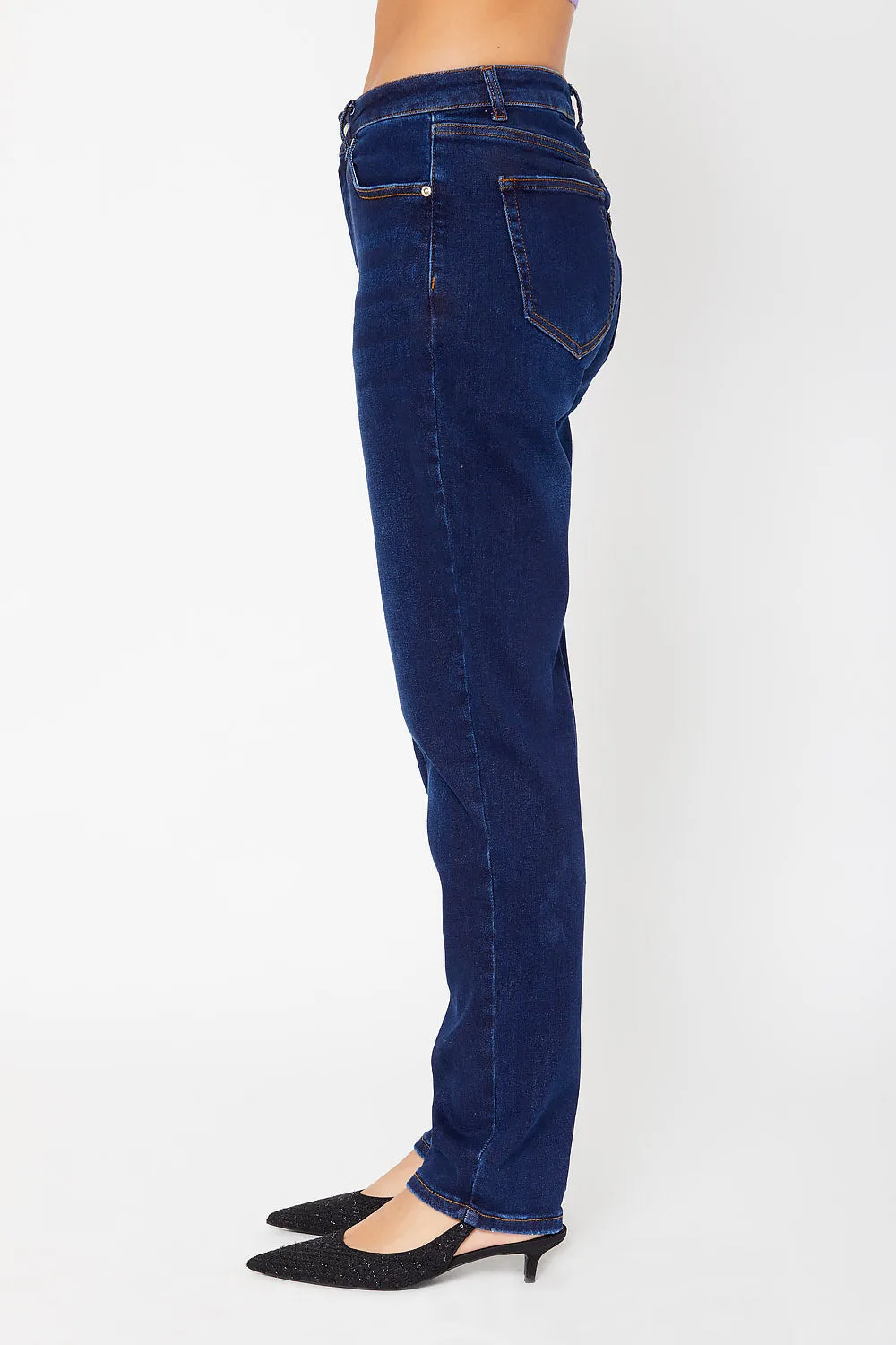 High-rise dad fit denim