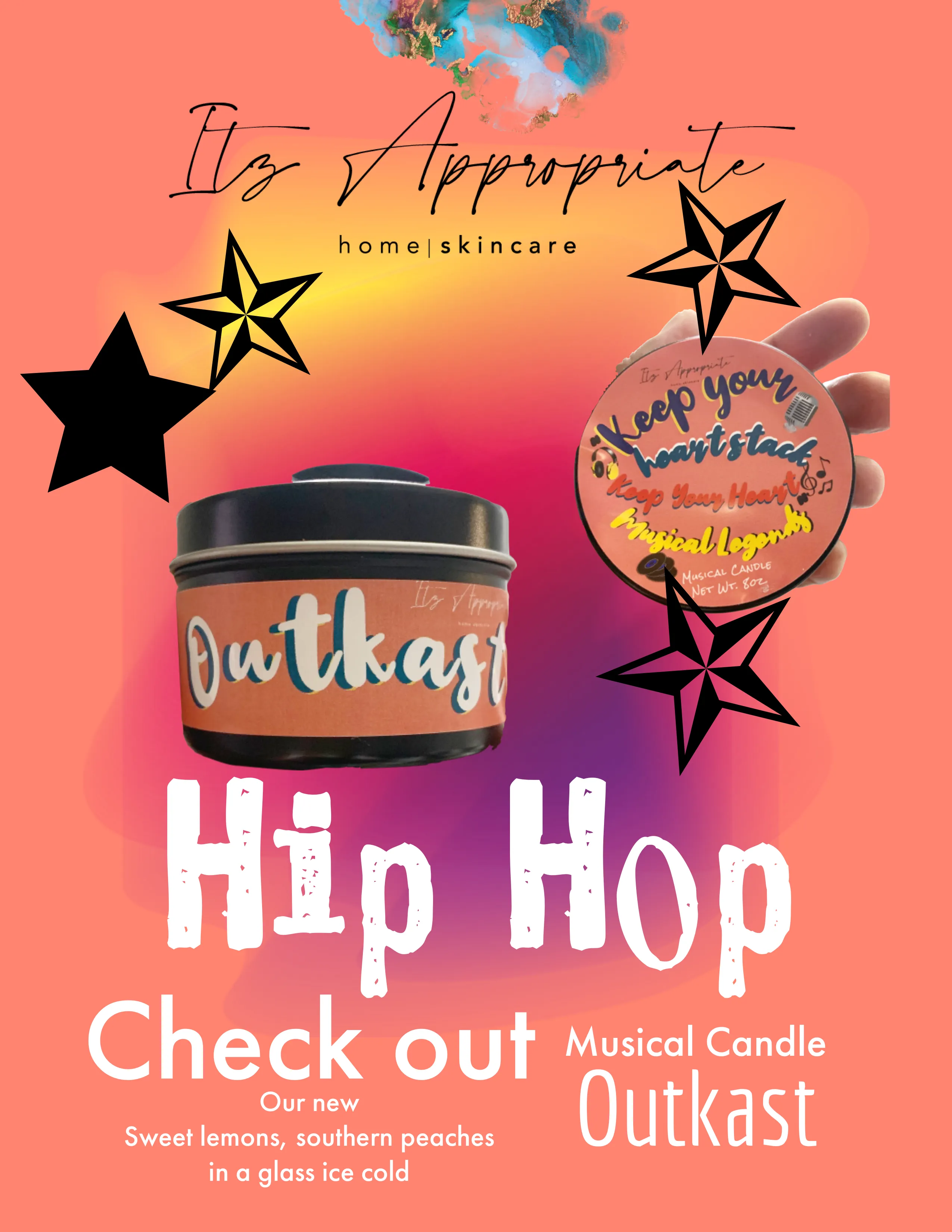 Hip Hop Musical Candle