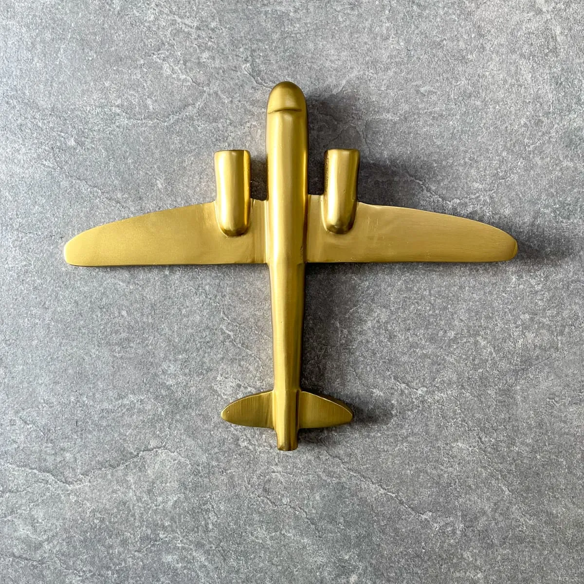 Home Artisan Langley Golden Plane Wall Sculpture - Large