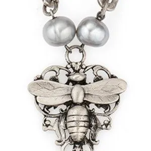 Honfleur Chain with Miel Pendant and Pearl