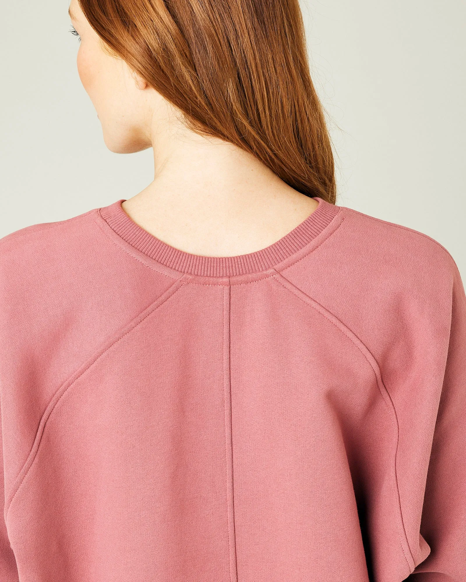 Hugh Dusty Pink Fleece Jersey Jumper 2.0