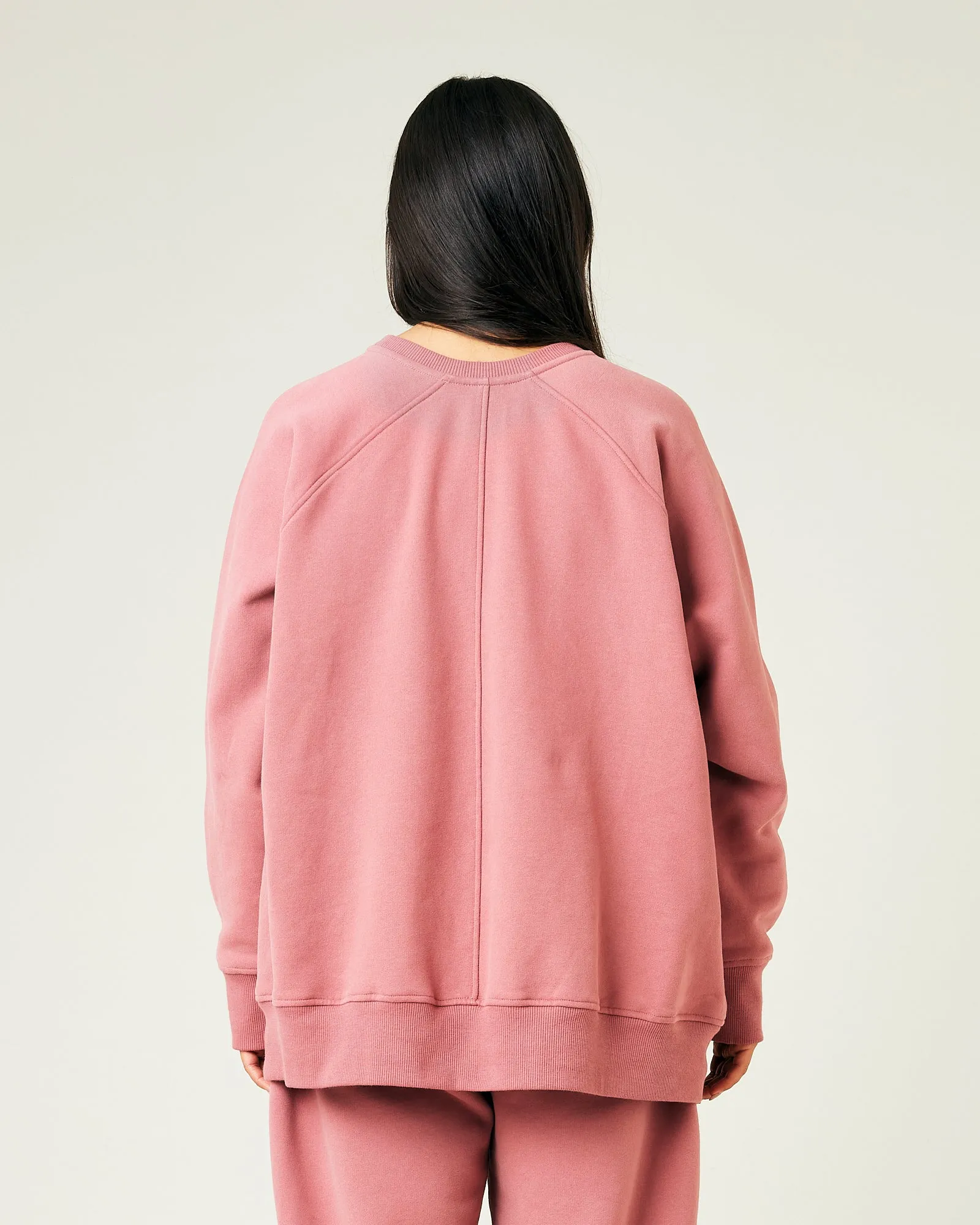 Hugh Dusty Pink Fleece Jersey Jumper 2.0