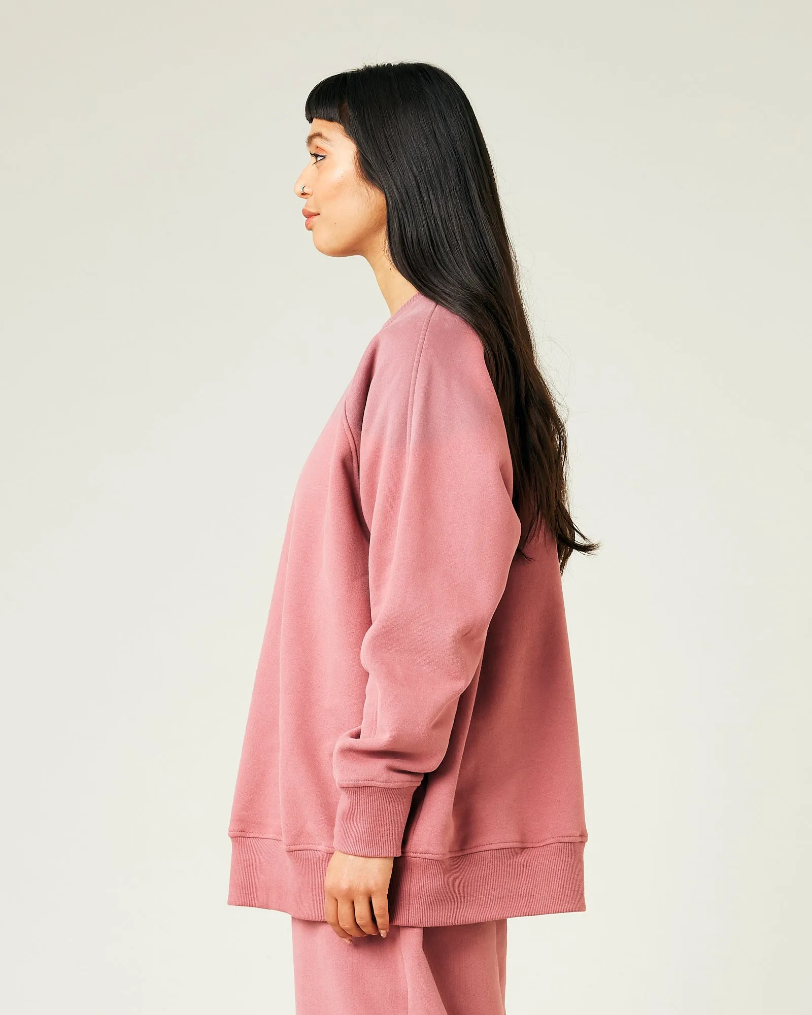 Hugh Dusty Pink Fleece Jersey Jumper 2.0
