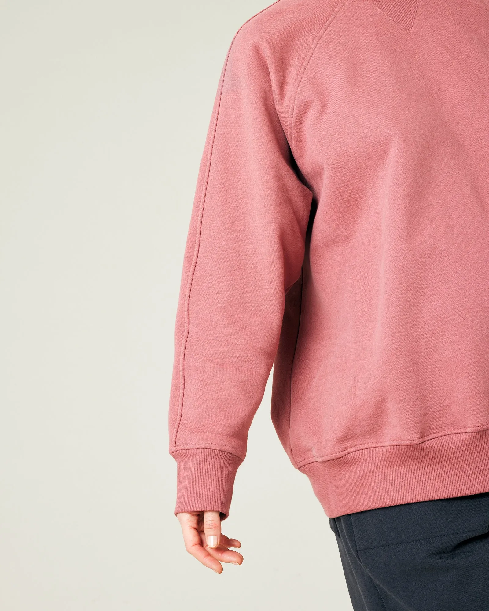 Hugh Dusty Pink Fleece Jersey Jumper 2.0