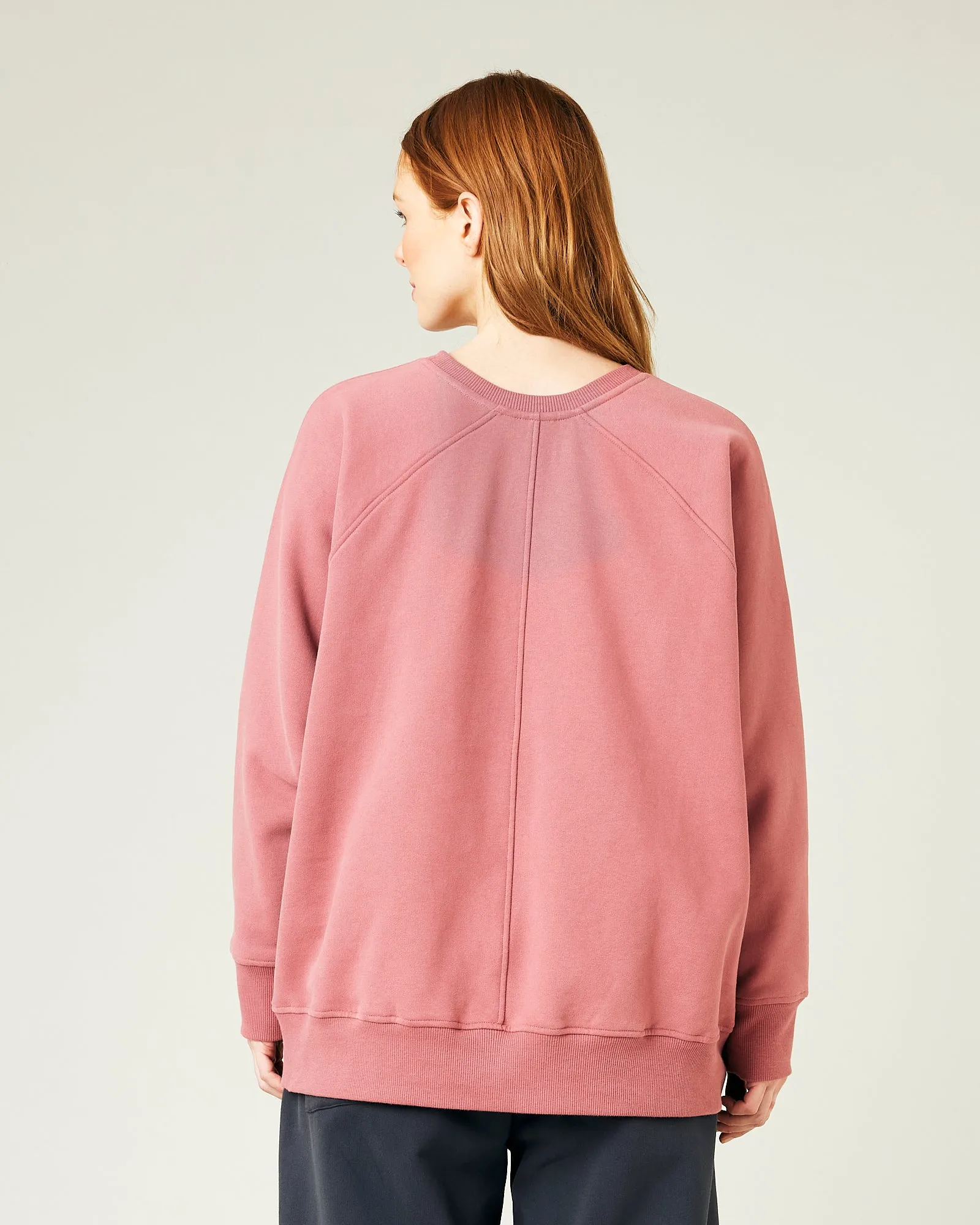 Hugh Dusty Pink Fleece Jersey Jumper 2.0