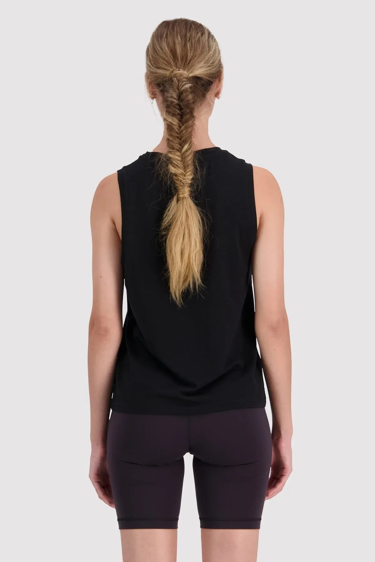 Icon Relaxed Merino Tank - Black