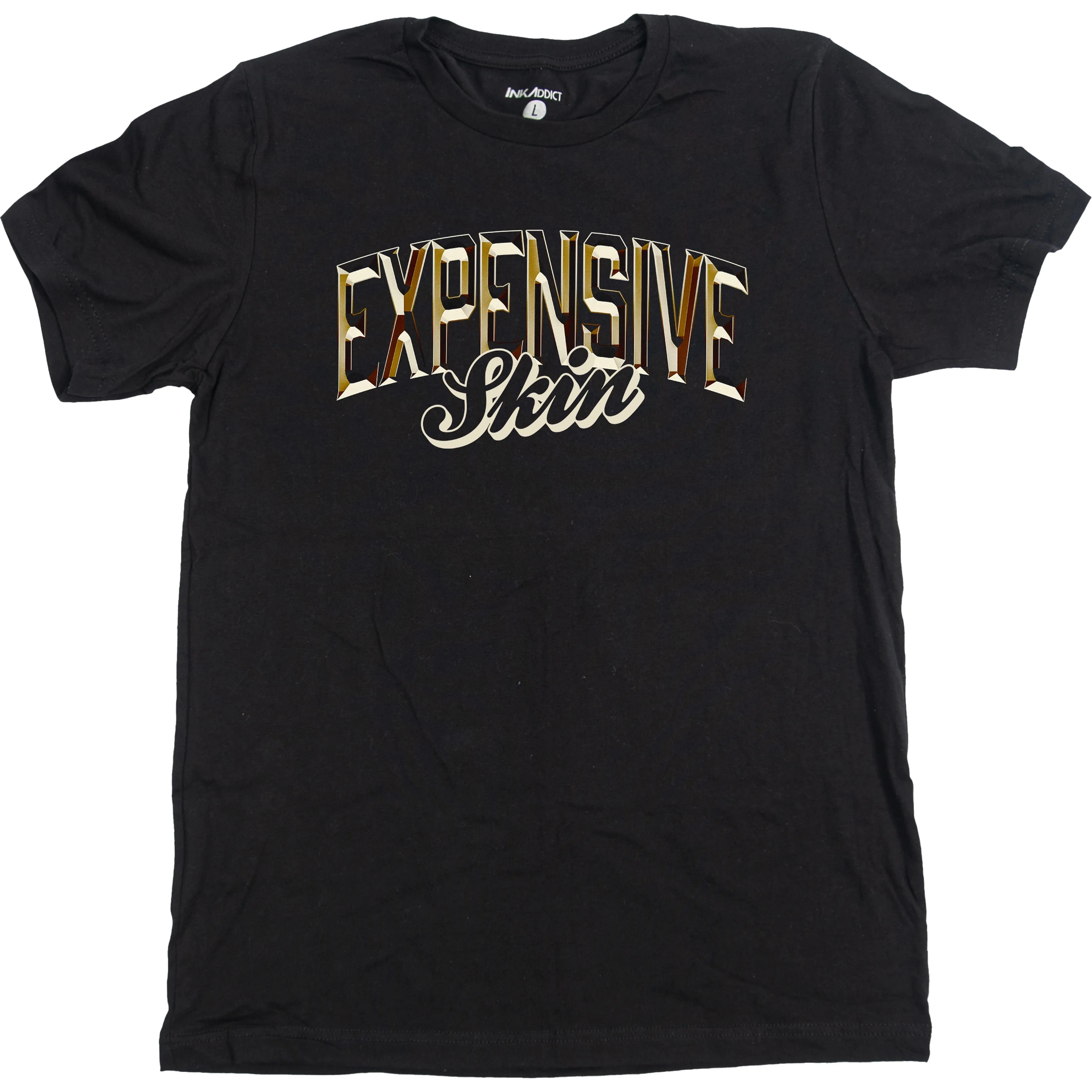 InkAddict EXPENSIVE SKIN CHROME BLACK / GOLD Tee