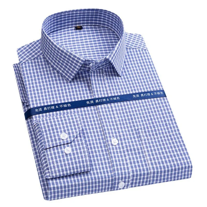 INSTOCK-Men's business striped non-iron long-sleeved shirt