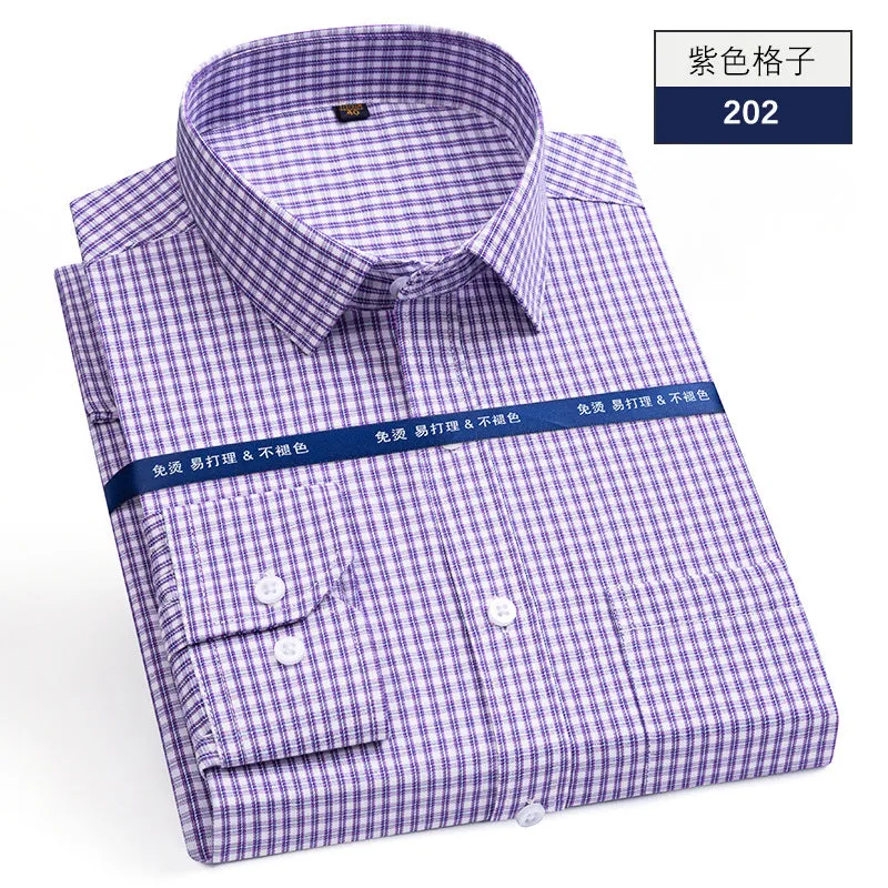 INSTOCK-Men's business striped non-iron long-sleeved shirt