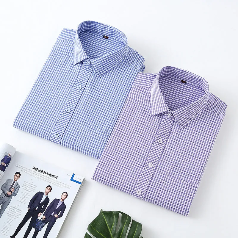 INSTOCK-Men's business striped non-iron long-sleeved shirt