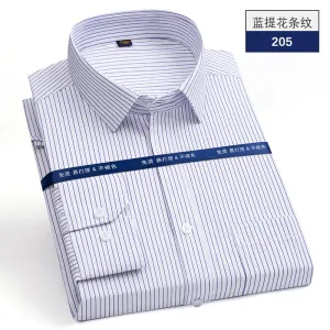 INSTOCK-Men's business striped non-iron long-sleeved shirt