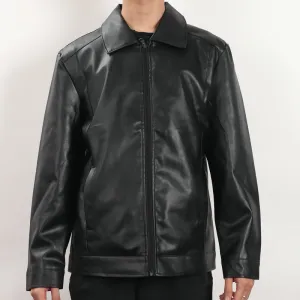 INSTOCK-Stand collar PU leather jacket