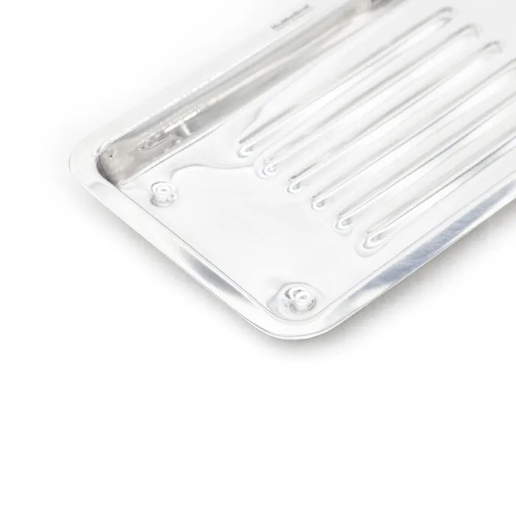Instrument Scaler Tray, Grooved Base, 206mm L x 117mm W x 18mm H, 996821