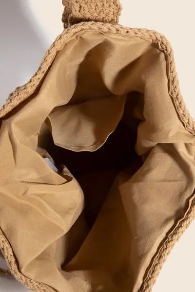 Intricate Braided Single Strap Drawstring Bag